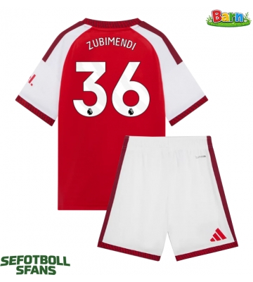 Arsenal Martin Zubimendi #36 Hemmaställ Barn 2026-27 Kortärmad (+ Korta byxor)